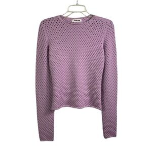 AERON OPENWORK CROCHET SWEATER WITH OPEN BACK